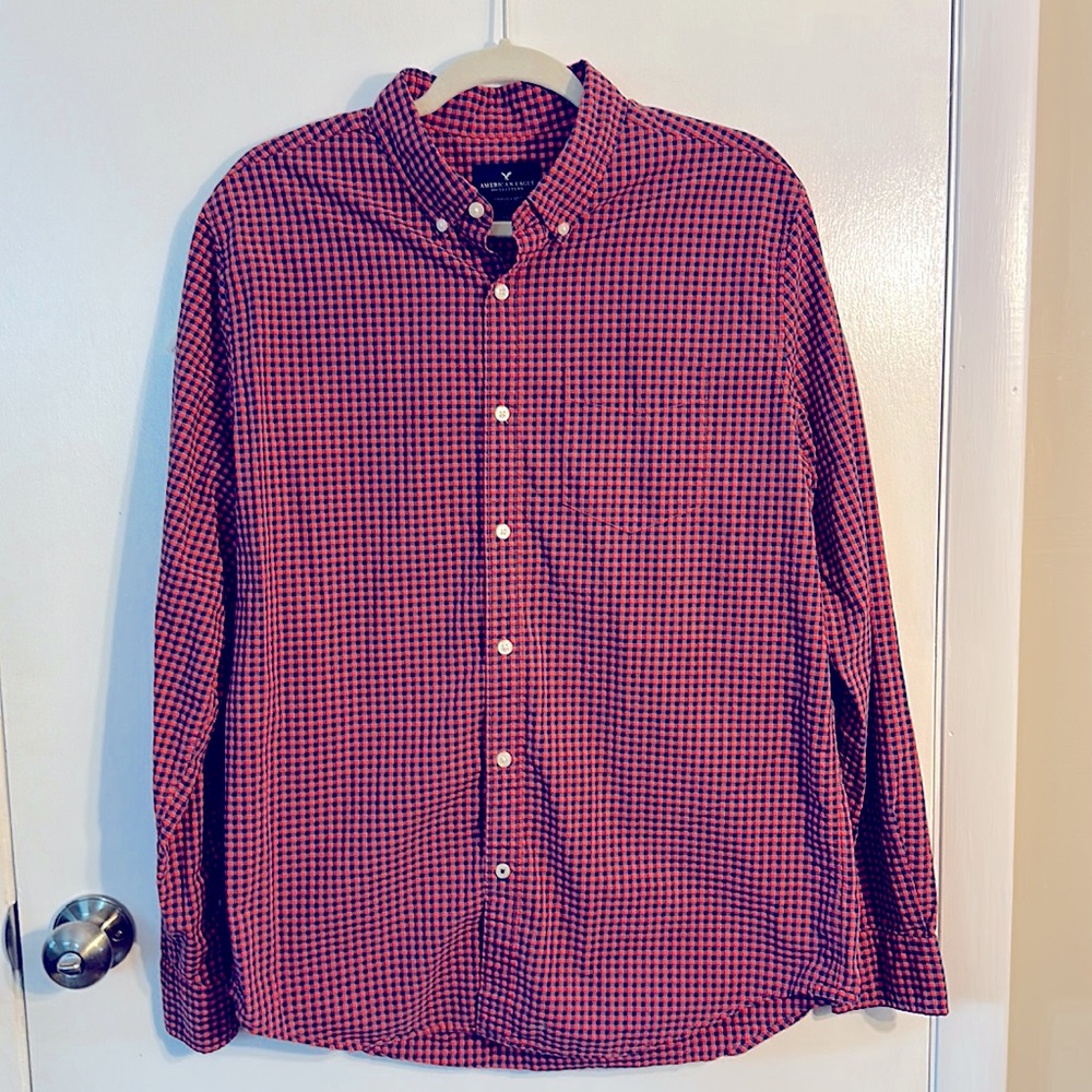 Plaid Everyday Button Up Size Large
